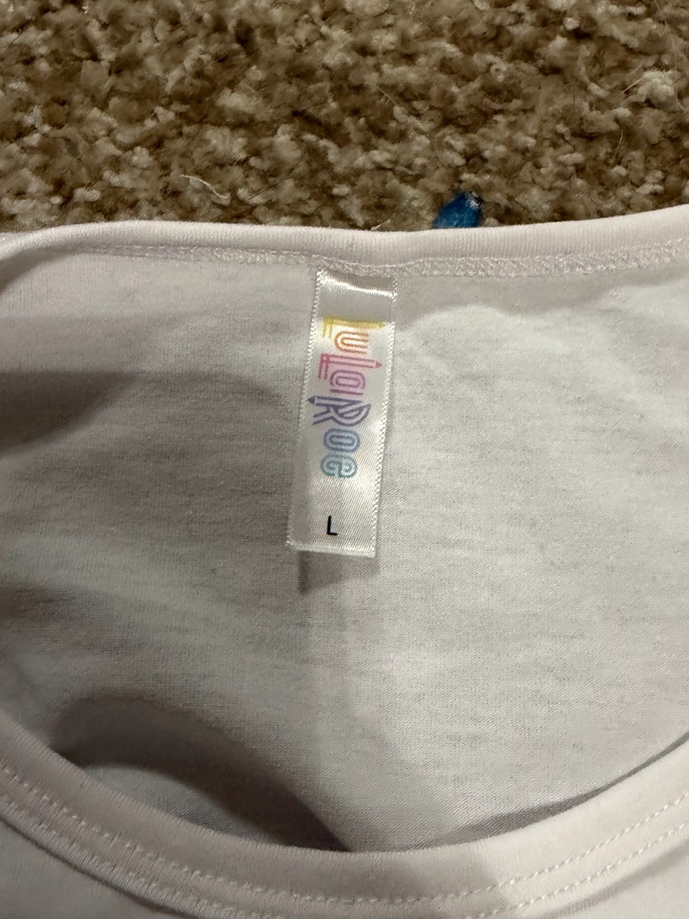 LuLaRoe Long Sleeve Scoop Neck Top - Cream - Picture 2 of 2